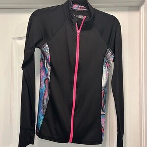Women's Black and Pink Athletic Jacket